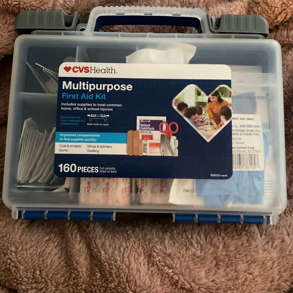 CVS Health Multipurpose 160 Piece First Aid Kit. NIB